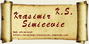 Krasimir Simićević vizit kartica